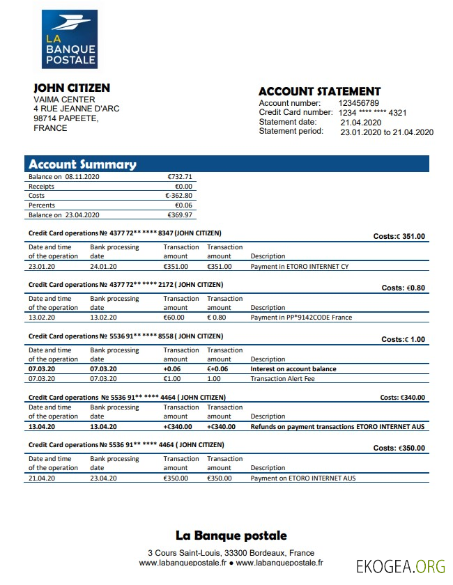 FranceLa Banque Postale